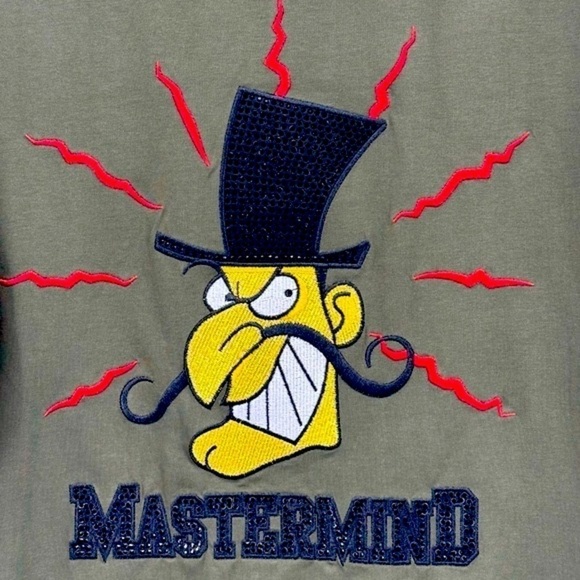 NEW MAKOBI Big & Tall Mastermind T-Shirt Khaki Green Tie Dye Crystals Size Large - Picture 6 of 6